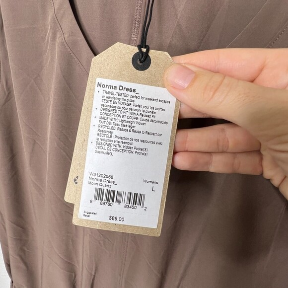 PrAna Norma Dress Moon Quartz Color Woman's Large NWT - Picture 8 of 8